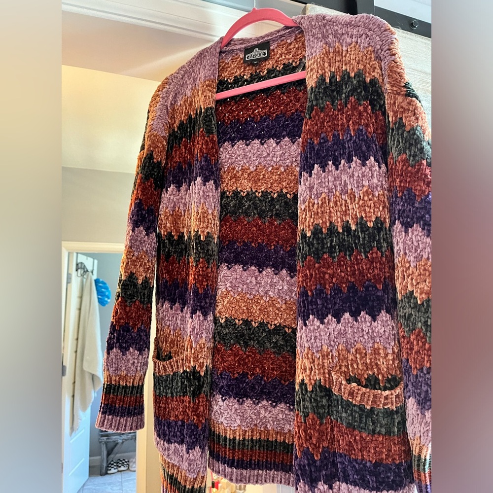 Multicolored cardigan.  Brand ANGIE.  Size M
